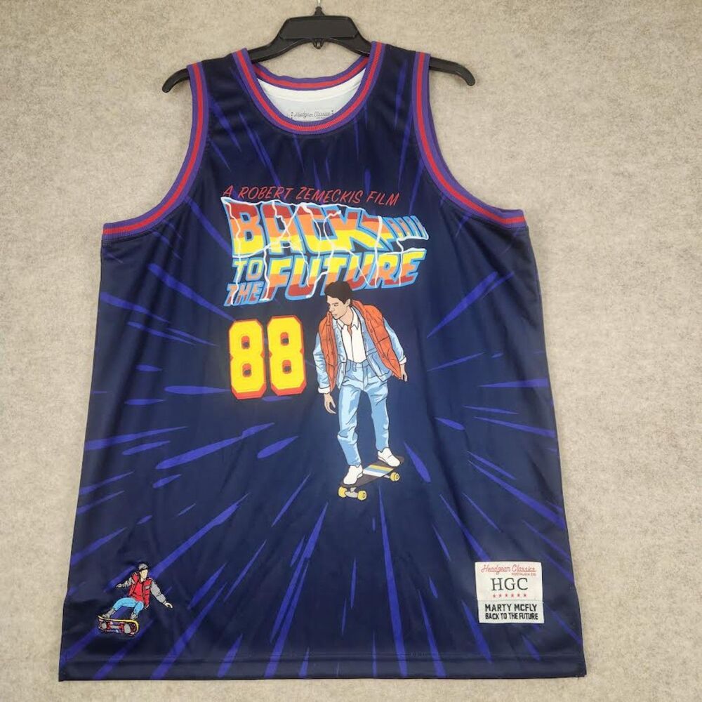 New Headgear Classics basketball jersey Back to the Future Men XL McFly